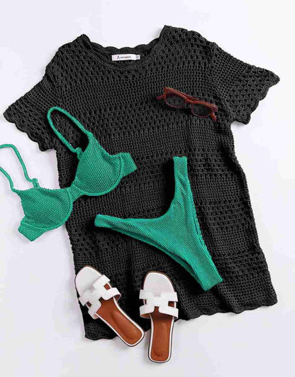 Women Swimsuit Crochet Swim Cover Up Summer Bathing Suit Swimwear Beach Dress
