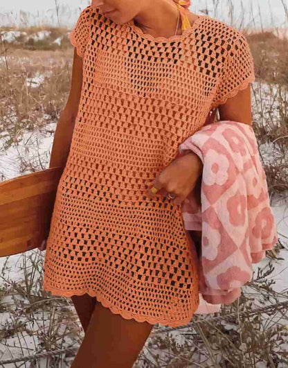 Women Swimsuit Crochet Swim Cover Up Summer Bathing Suit Swimwear Beach Dress
