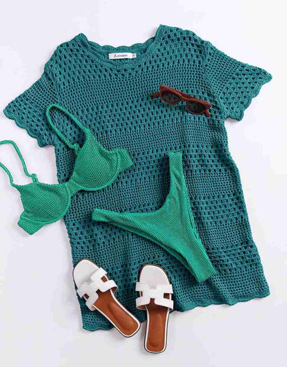 Women Swimsuit Crochet Swim Cover Up Summer Bathing Suit Swimwear Beach Dress