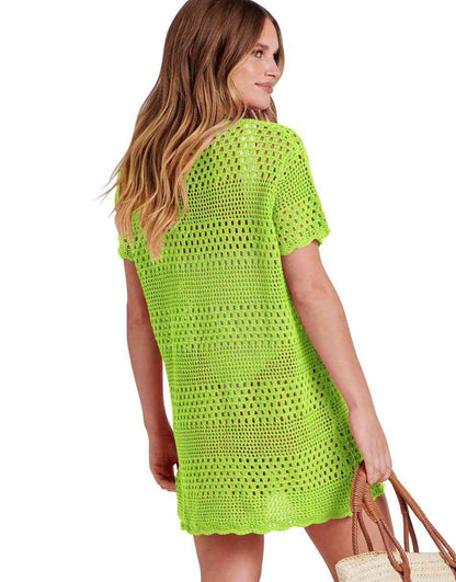 Women Swimsuit Crochet Swim Cover Up Summer Bathing Suit Swimwear Beach Dress